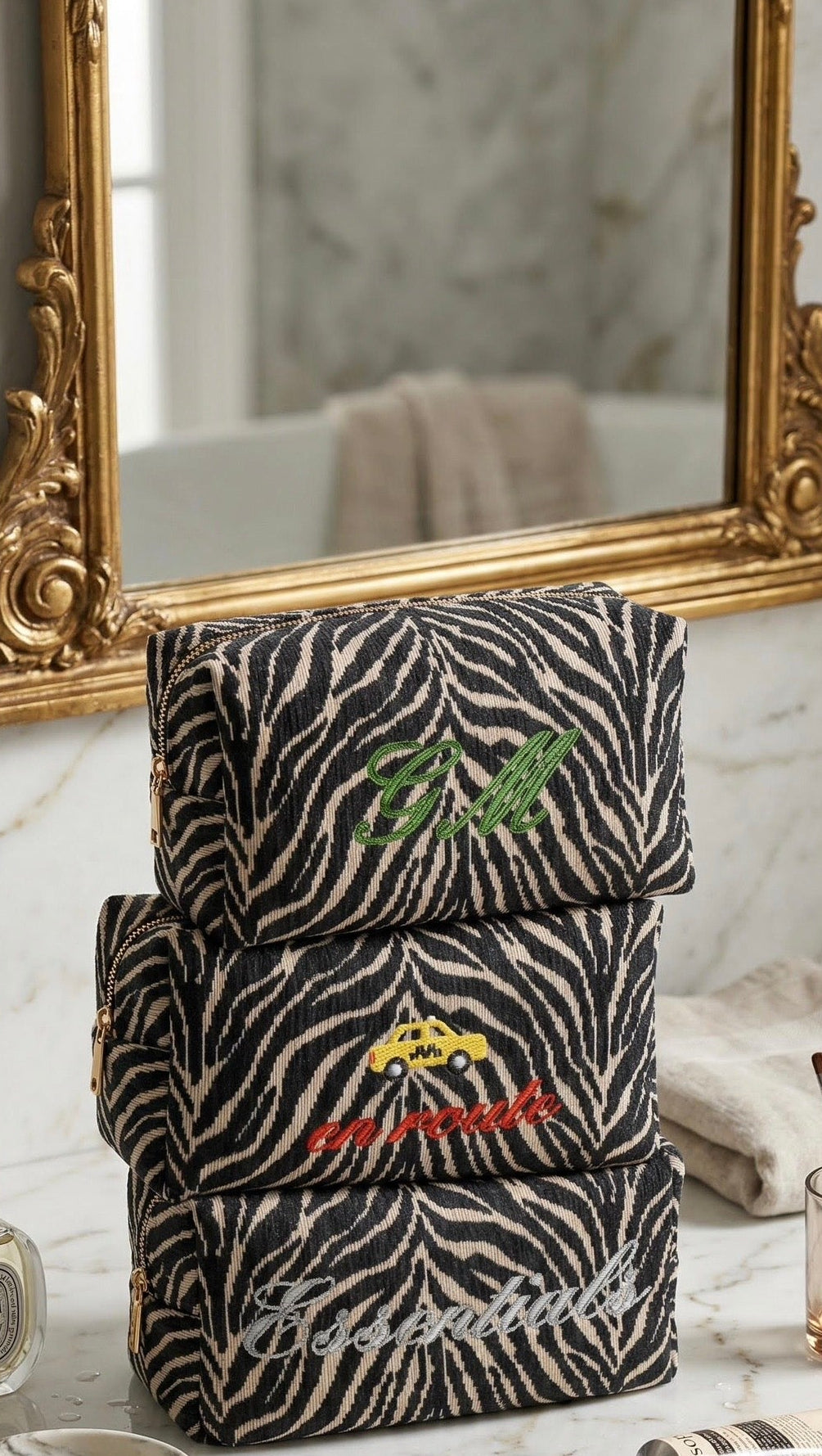 Zebra Edit Cosmetic Pouch