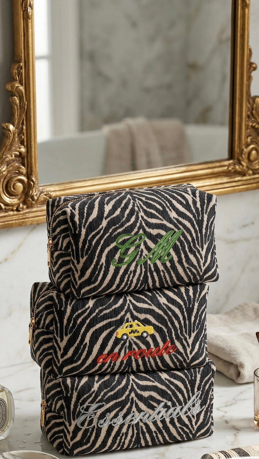 Zebra Edit Cosmetic Pouch